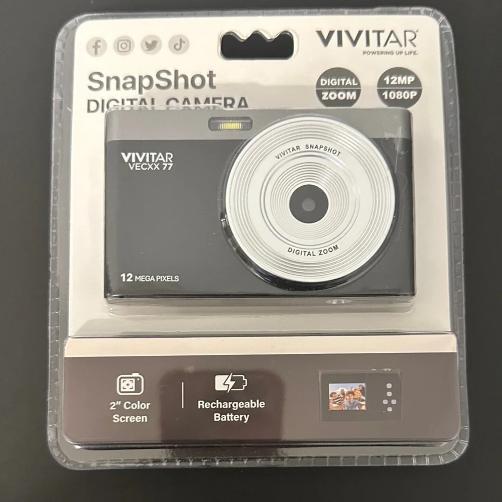 Vivitar VECXX 77 Digital Camera - Black